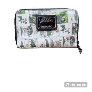 Loungefly Star Wars Darth Vader Comic Strip Zip-Around Wallet.